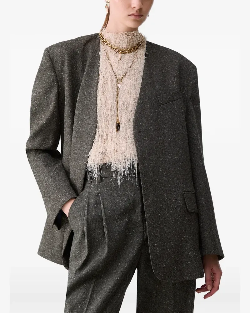 Liu Jo tweed jacket with belt - Grün Grün