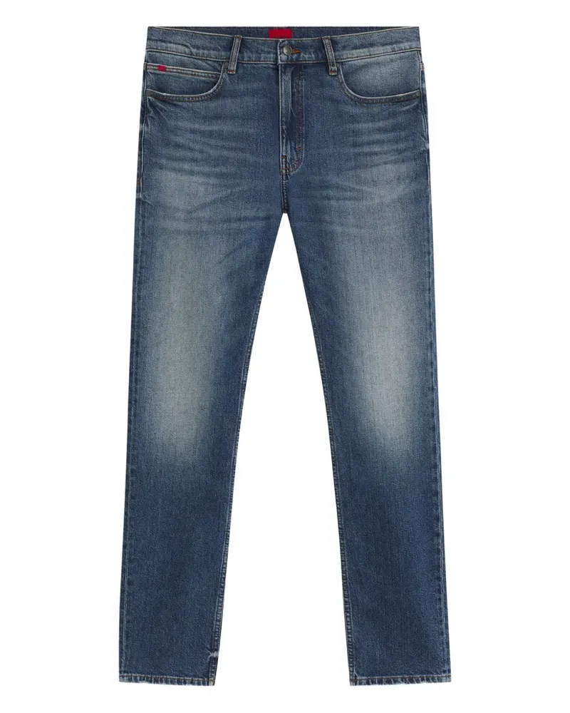 HUGO BOSS Ausgeblichene Straight-Leg-Jeans - Blau Blau