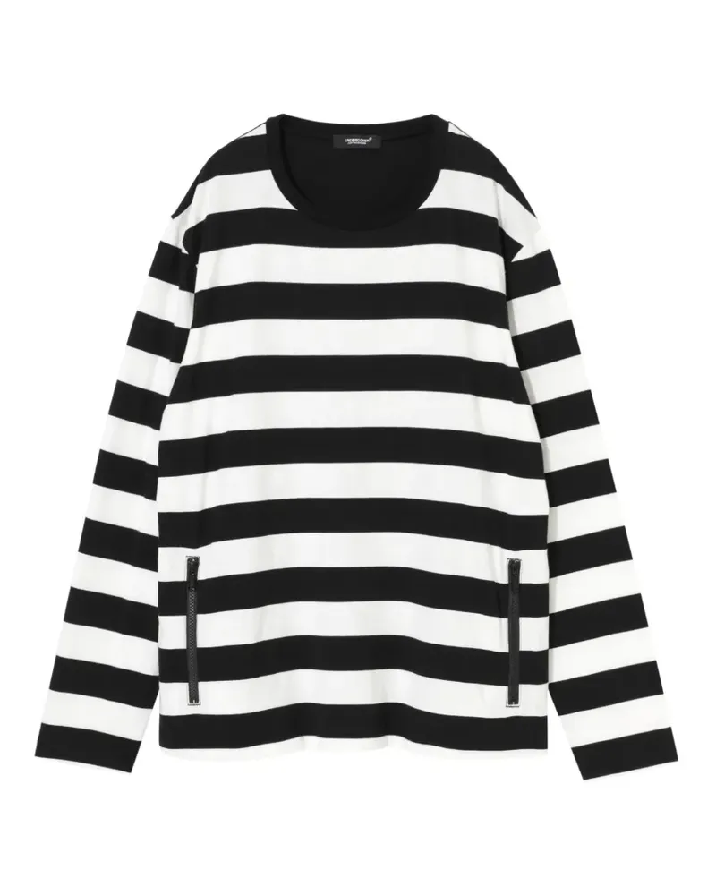 Undercover Gestreifter Pullover - Weiß Weiß