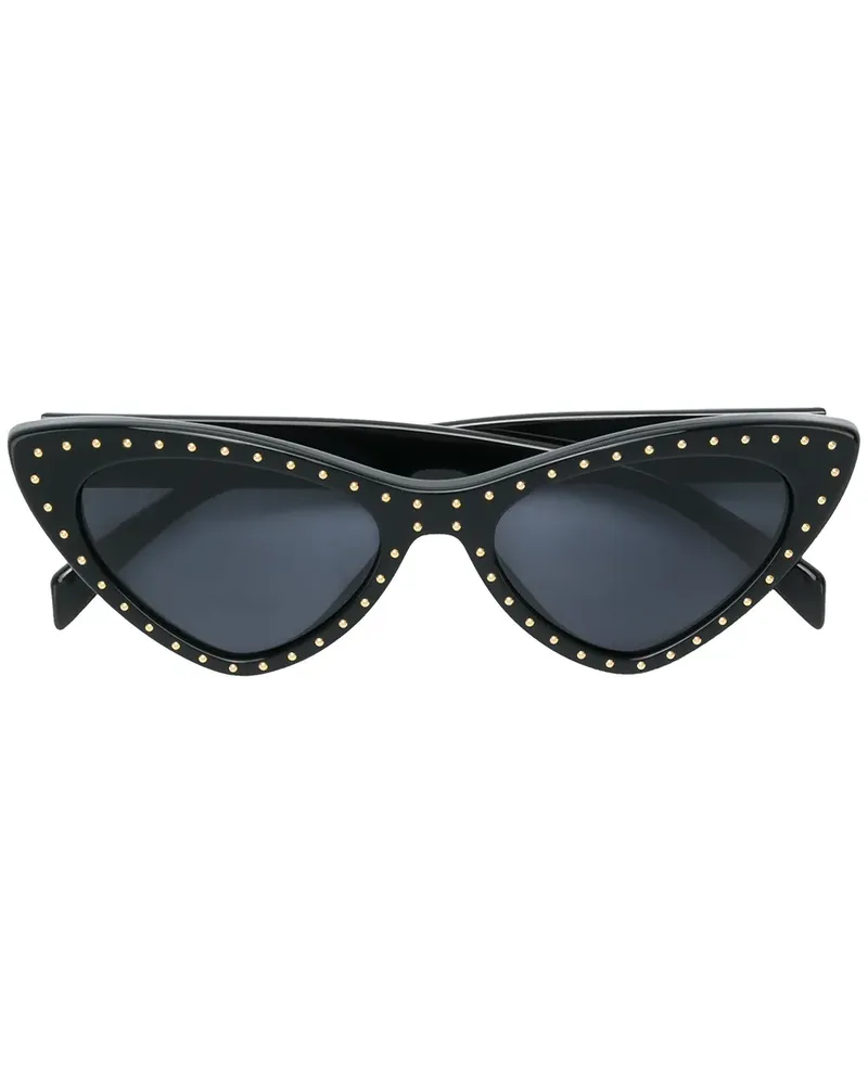 Moschino Sonnenbrille mit Nieten - Schwarz Schwarz