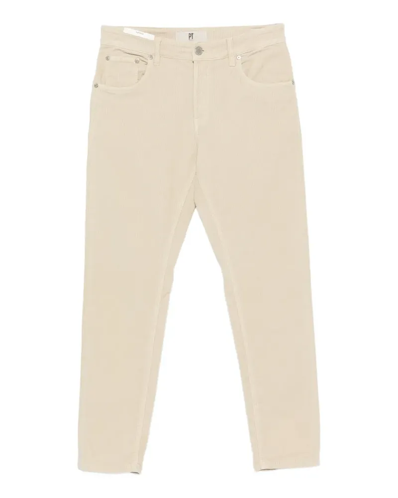 PT TORINO corduroy-effect five-pocket trousers - Nude Nude