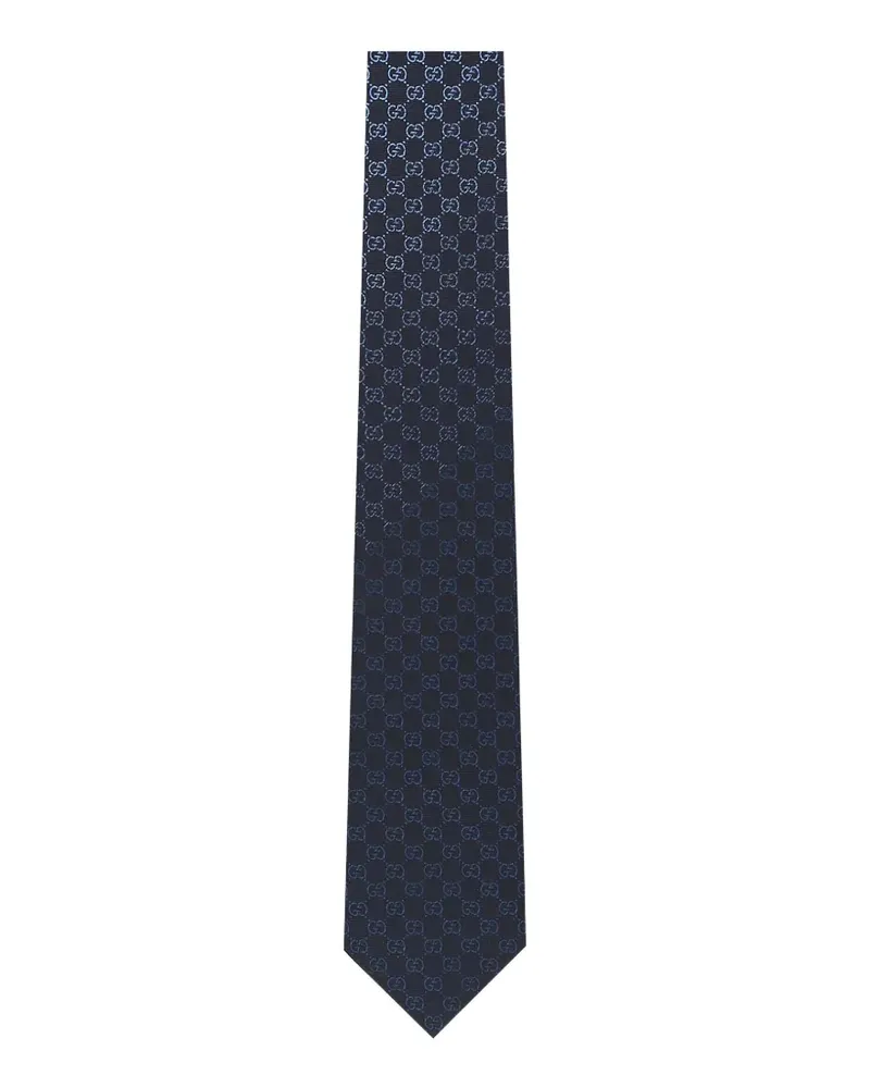 Gucci patterned tie - Blau Blau