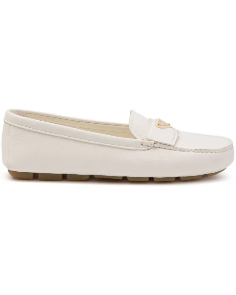 Prada Loafer mit emailliertem Triangel-Logo - Nude Nude
