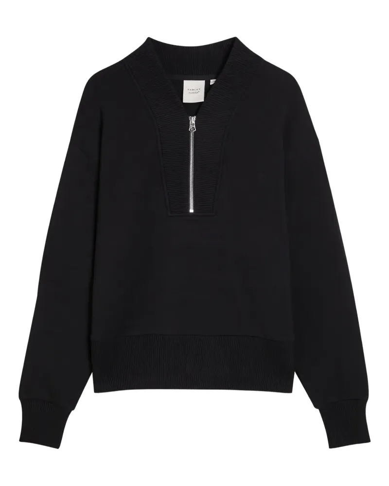 Varley Sally zip V-neck sweater - Schwarz Schwarz