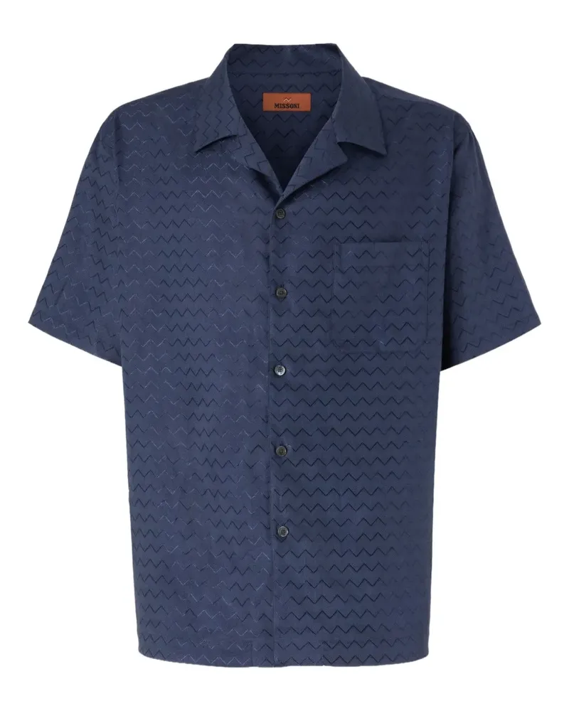 Missoni Hemd mit Zickzackmuster - Blau Blau