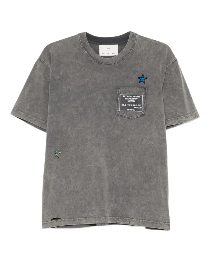 Song For The Mute T-Shirt mit aufgesetzter Brusttasche - Grau Grau