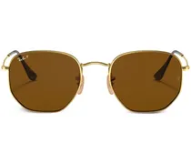 Hexagonal Sonnenbrille - Gold