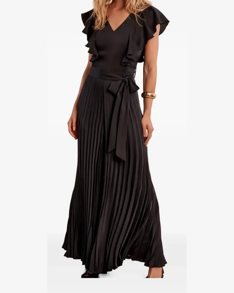 Molly Bracken ruffled-detail maxi dress - Schwarz Schwarz