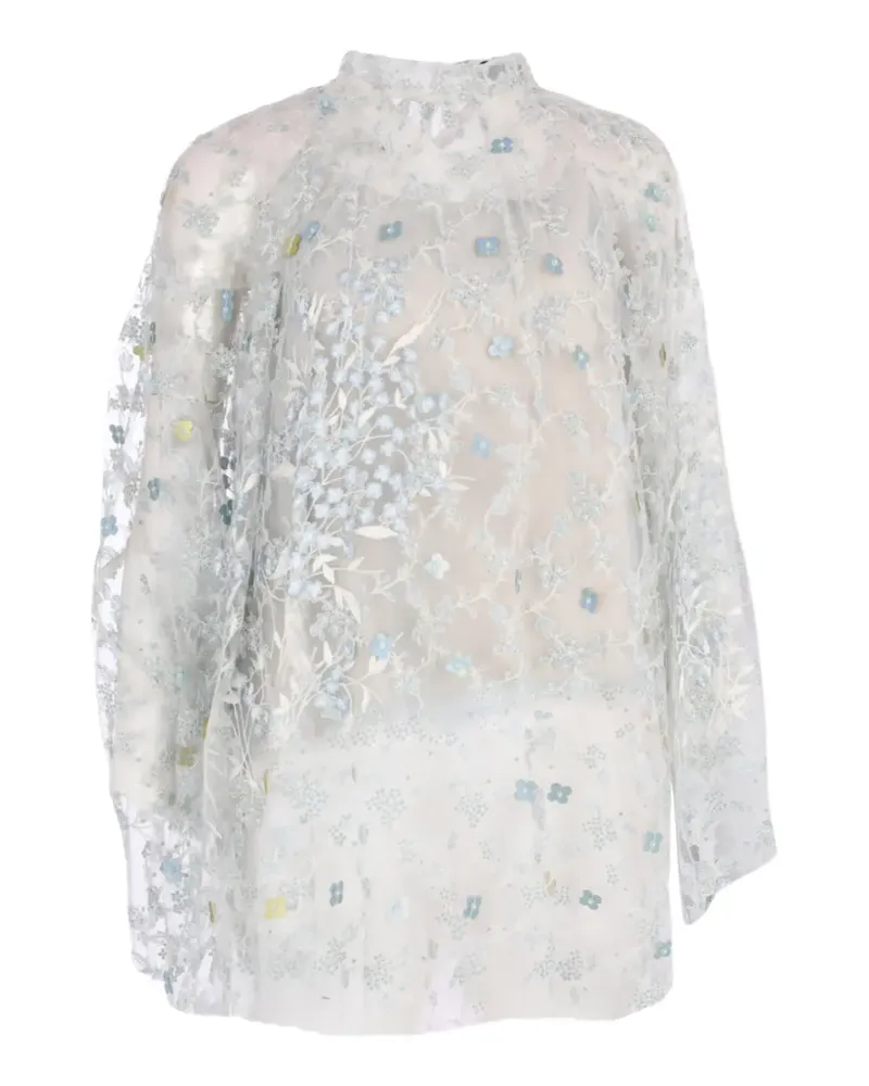 Biyan Sehati Bluse mit Perlenstickerei - Weiß Weiß