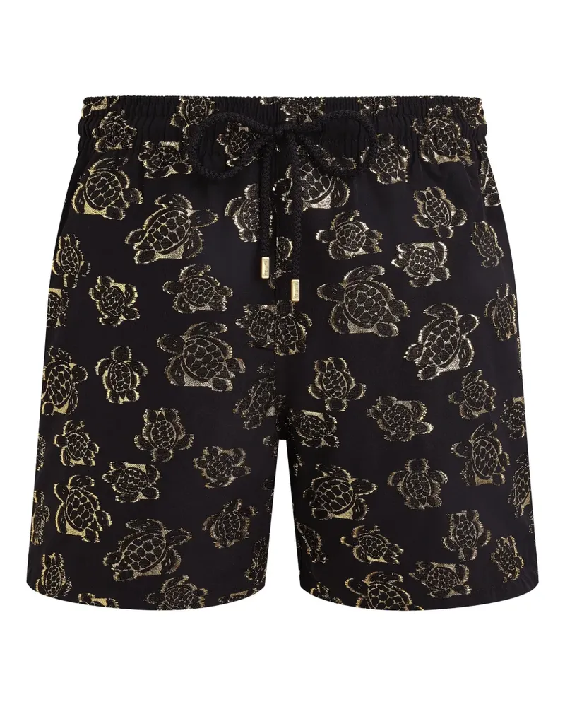 Vilebrequin Ronde des Tortues Badehose - Schwarz Schwarz