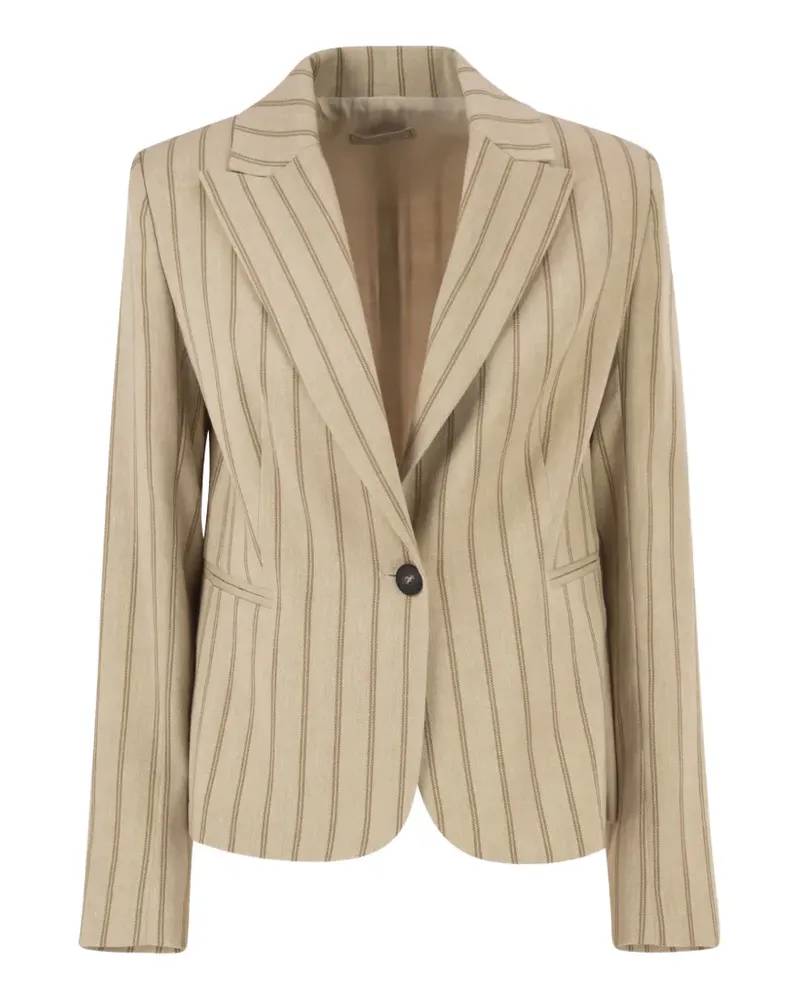 Antonelli Firenze pinstripe single-breasted blazer - Nude Nude