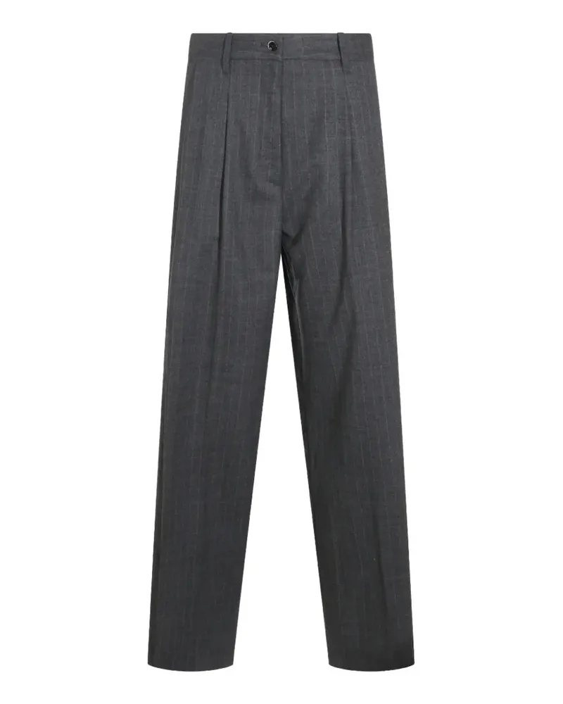 nine:inthe:morning Bundfaltenhose mit Nadelstreifen - Grau Grau