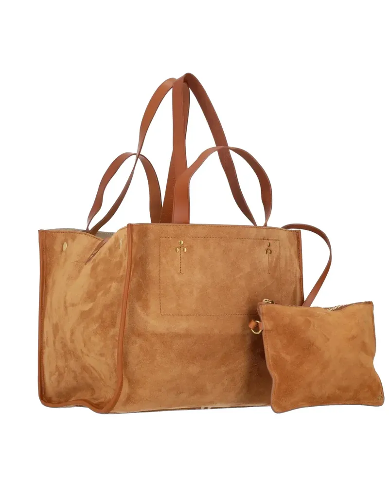Jérôme Dreyfuss Léon M suede tote bag - Nude Nude