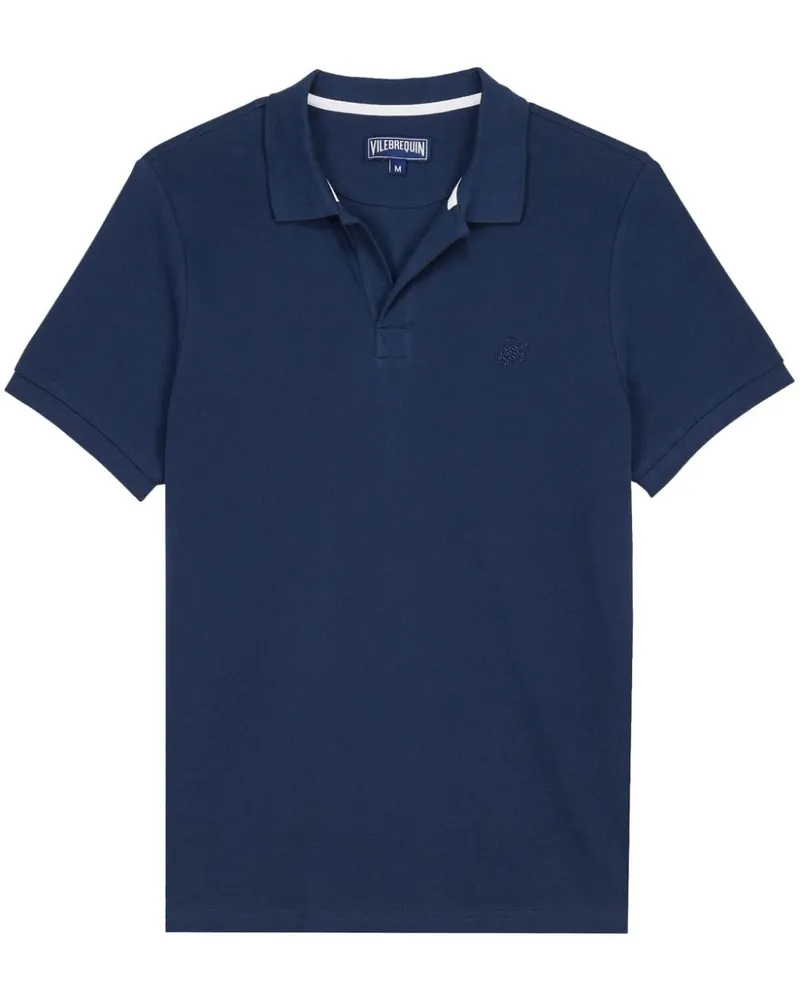 Vilebrequin Poloshirt mit Logo-Print - Blau Blau