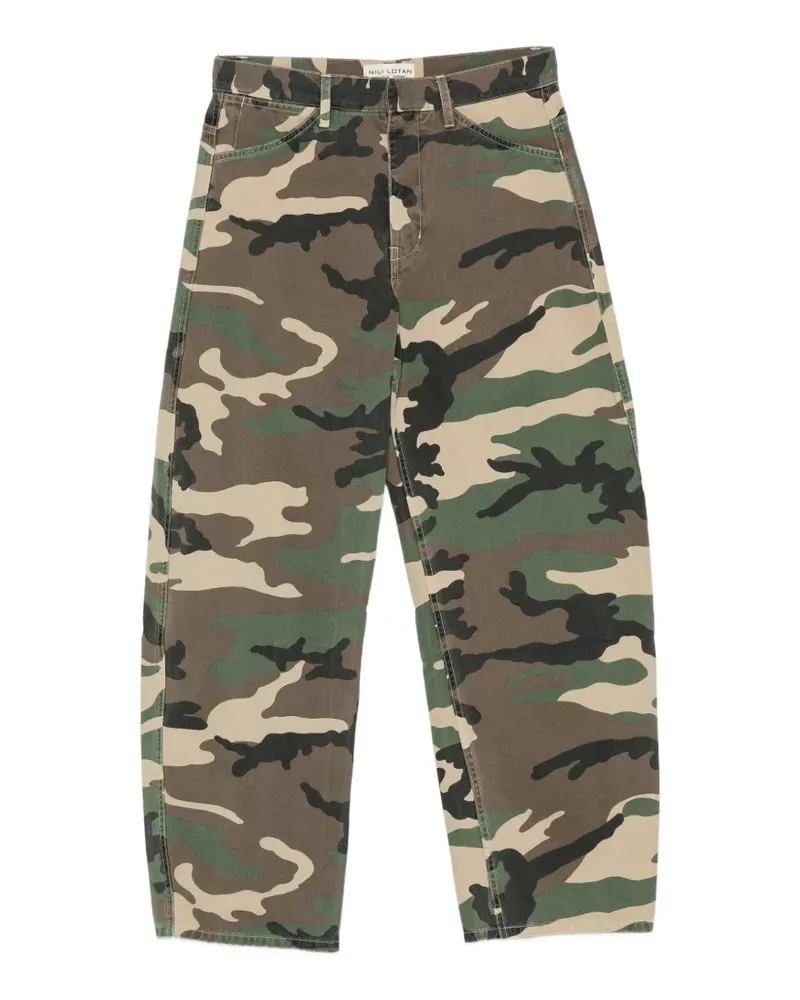 Nili Lotan Hose mit Camouflage-Print - Grün Grün