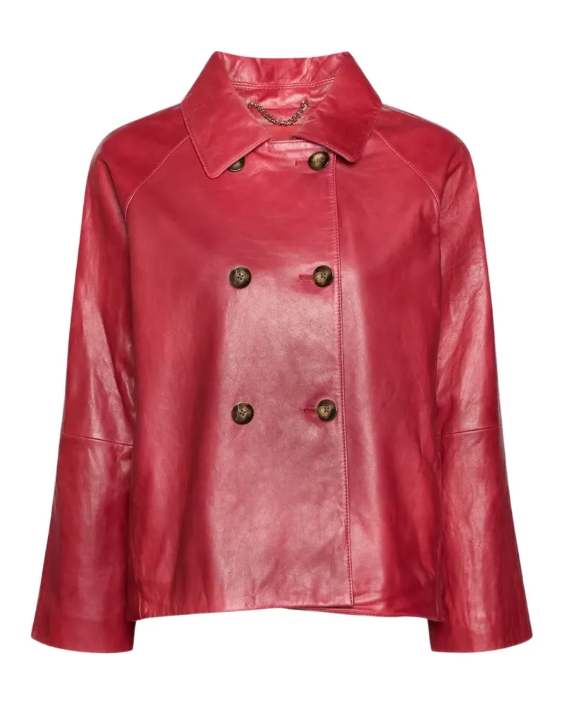 Elena Mirò double-breasted leather jacket - Rot Rot