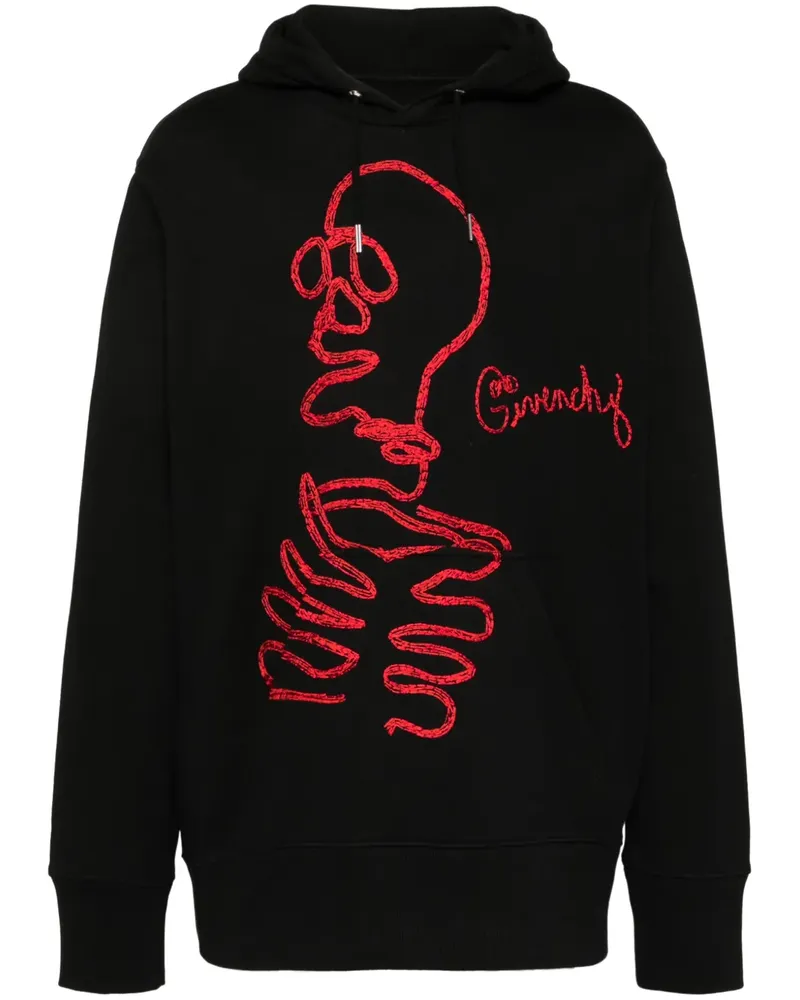 Givenchy Hoodie mit grafischer Stickerei - Schwarz Schwarz