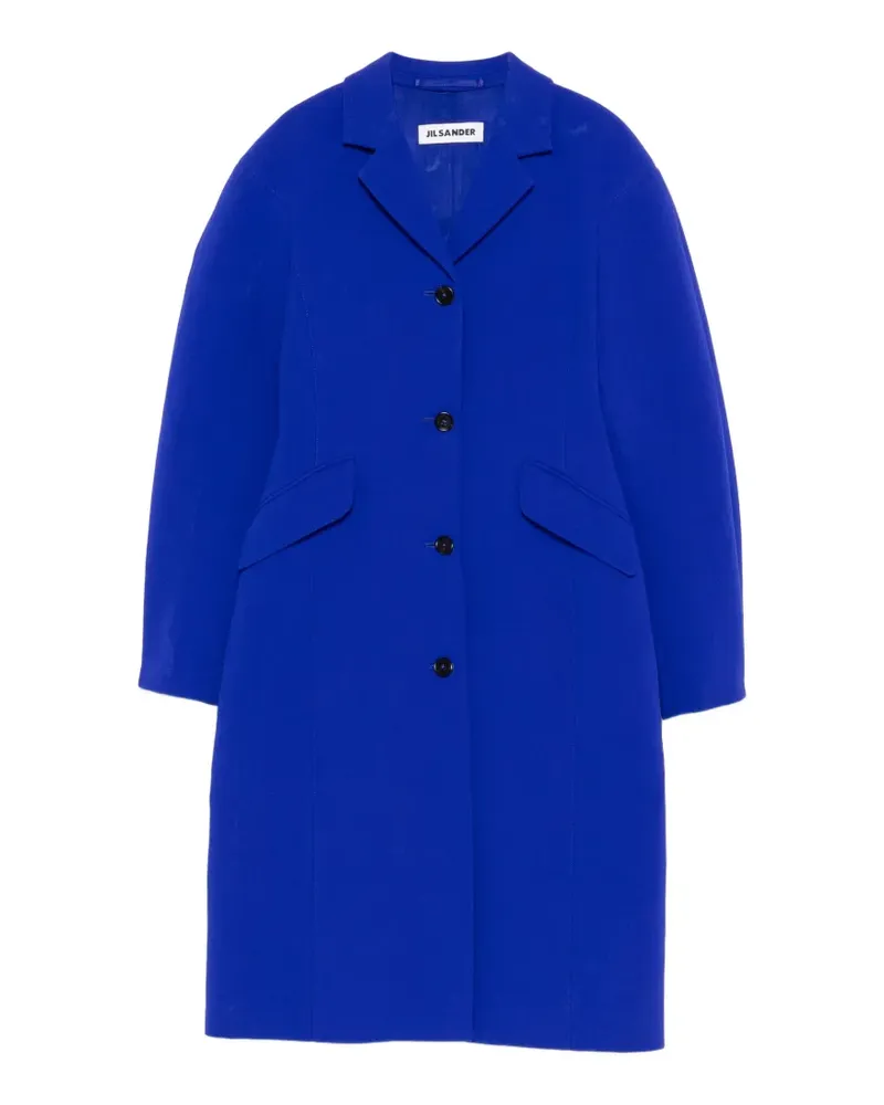 Jil Sander flap-pocket button-up coat - Blau Blau