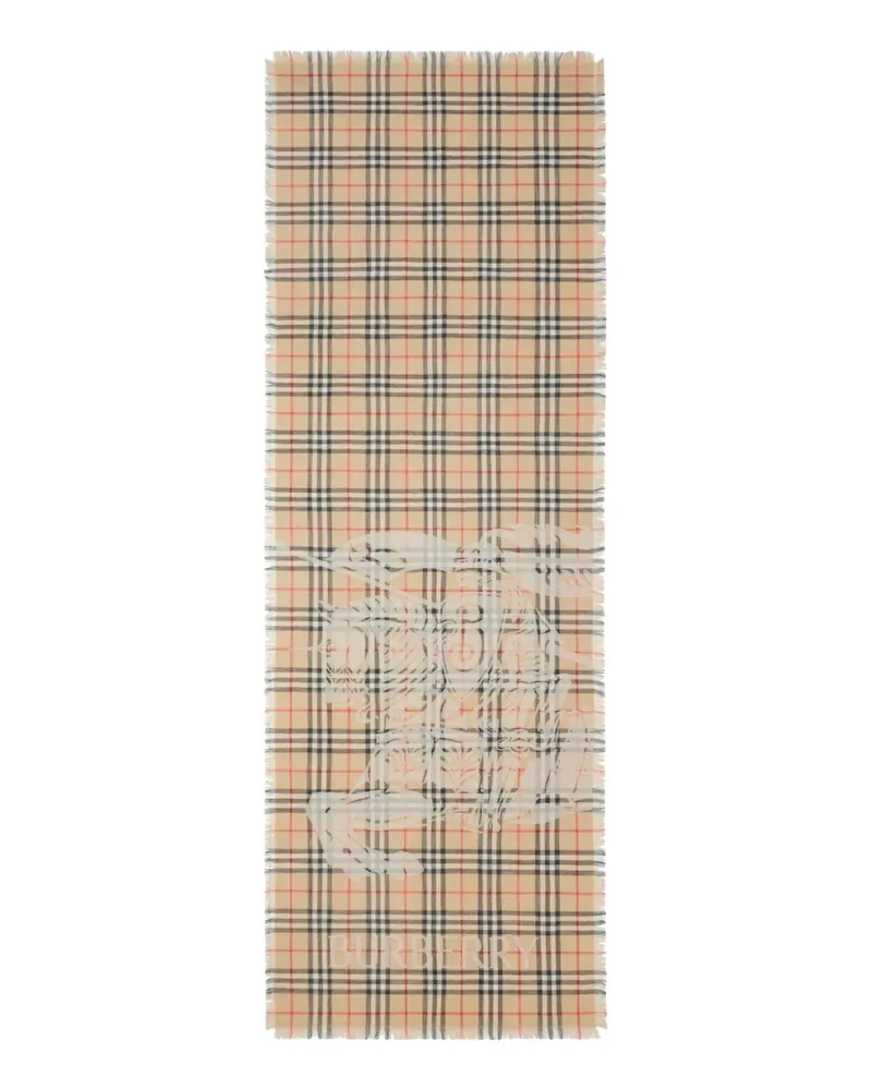 Burberry Signature Schal mit Rittermotiv - Nude Nude