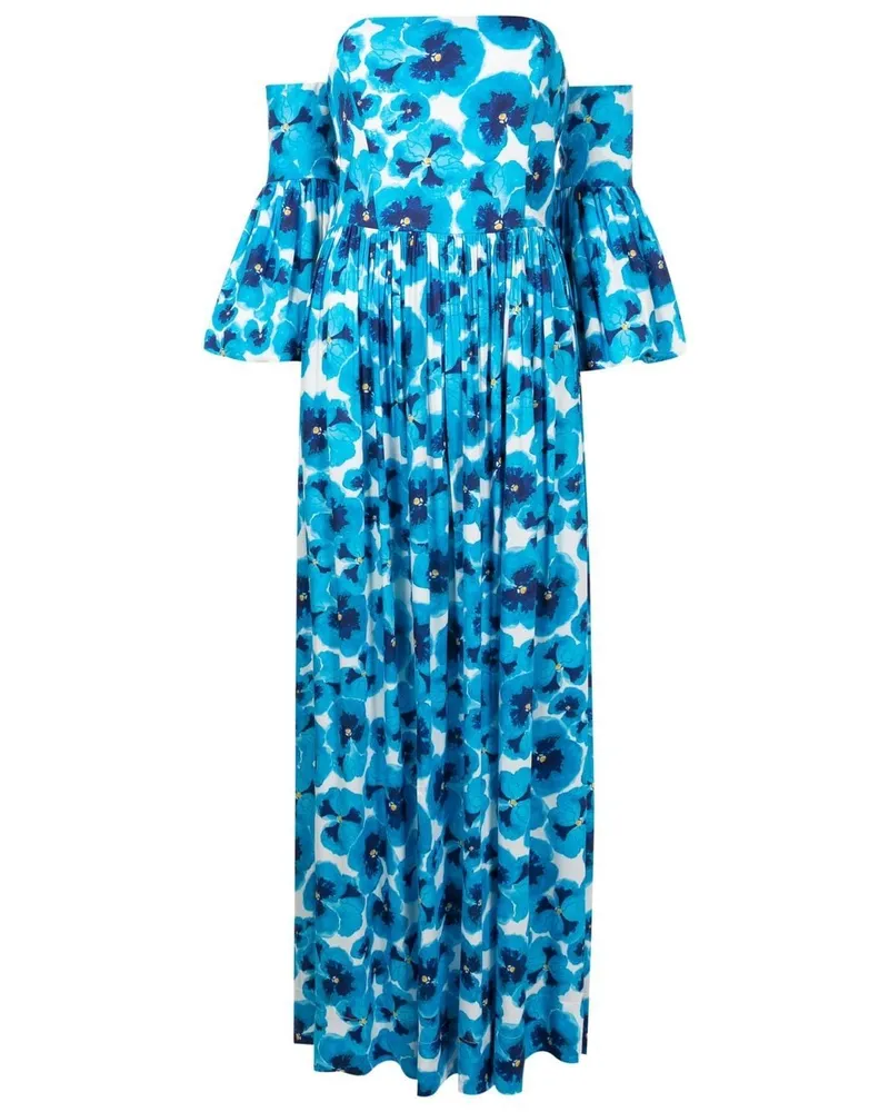 ISOLDA Kleid mit Print Blau