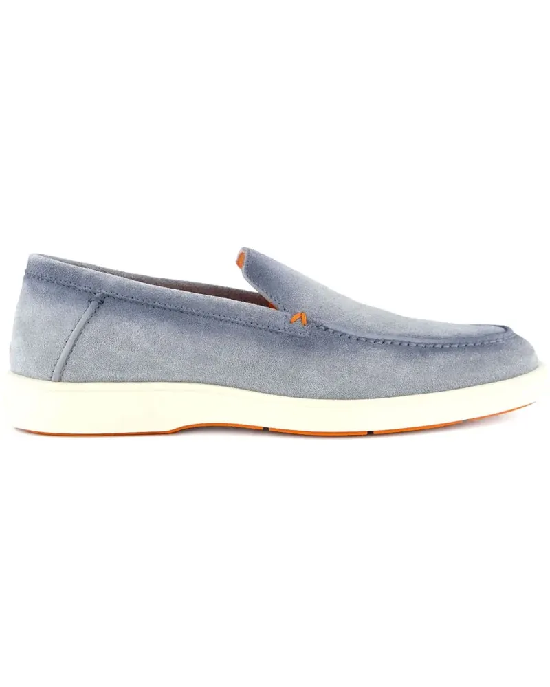 Santoni Loafer aus Wildleder - Blau Blau