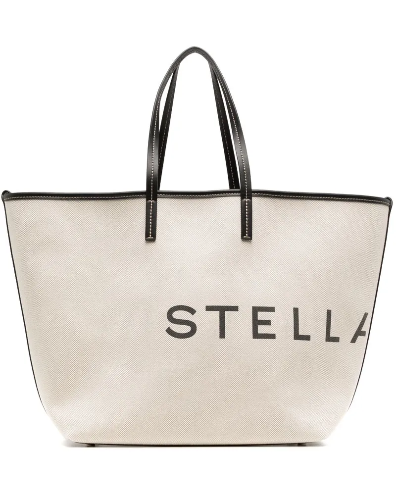 Stella McCartney Shopper mit Logo-Print - Nude Nude