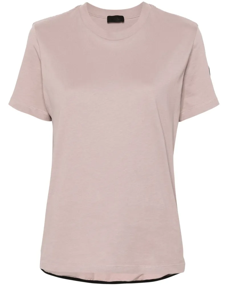 Moncler T-Shirt mit plissiertem Einsatz - Rosa Rosa