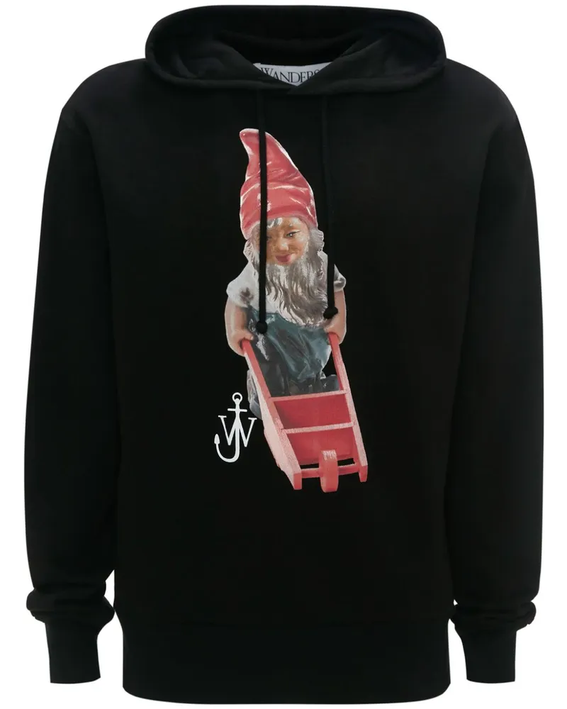 J.W.Anderson Hoodie mit Zwerg-Print - Schwarz Schwarz