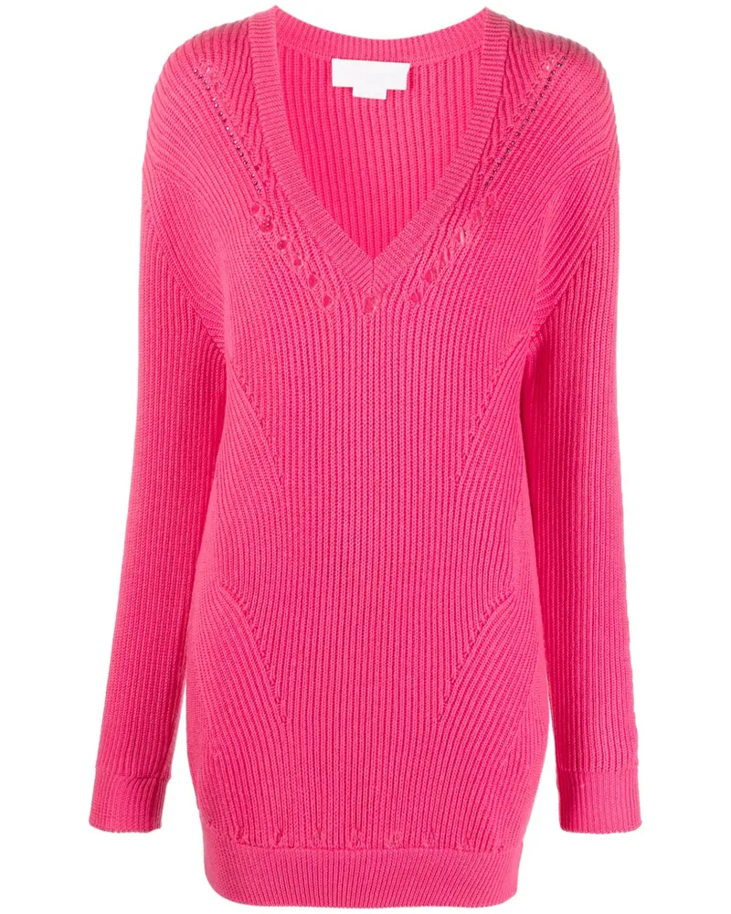 Genny Pullover mit V-Ausschnitt - Rosa Rosa