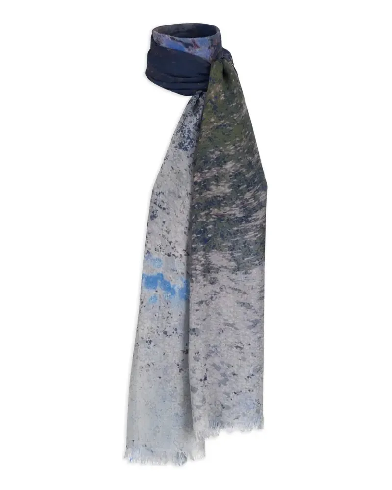 Akris Schal mit Fransen - Grau Grau