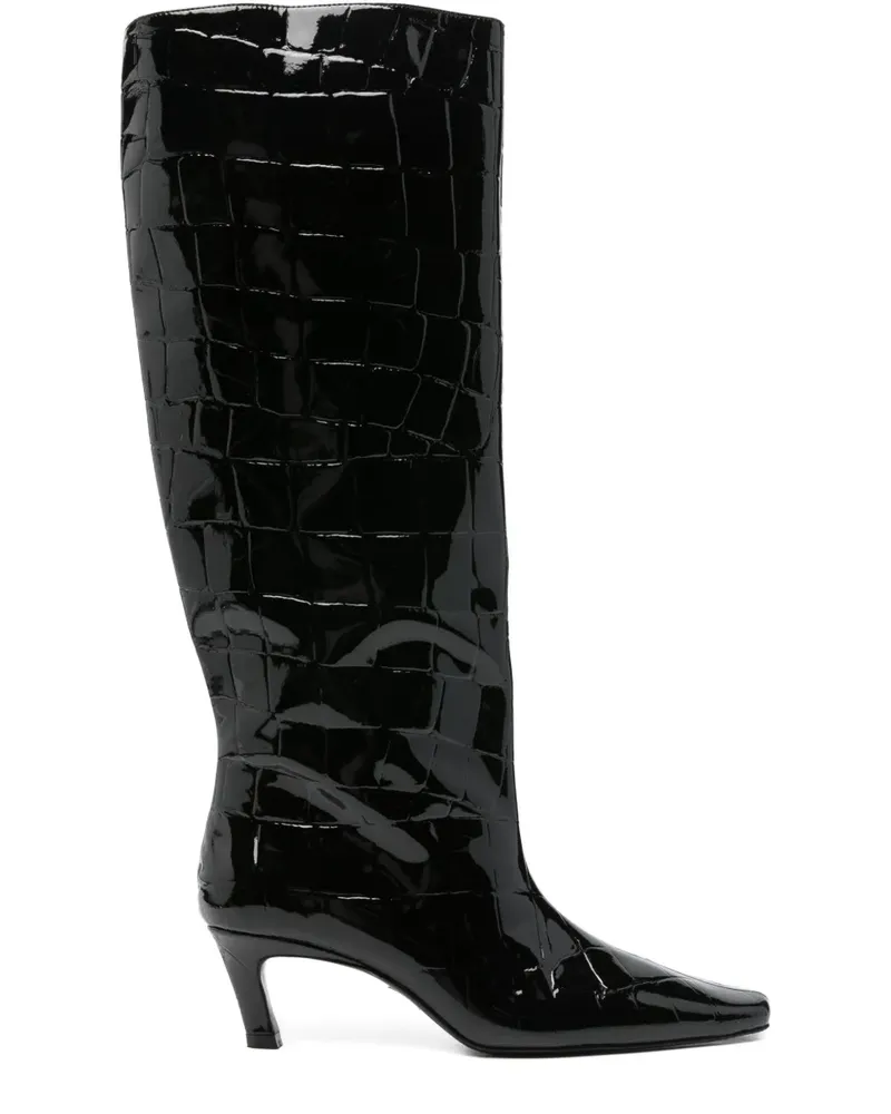 Retrofête Kniehohe Taliah Stiefel - Schwarz Schwarz