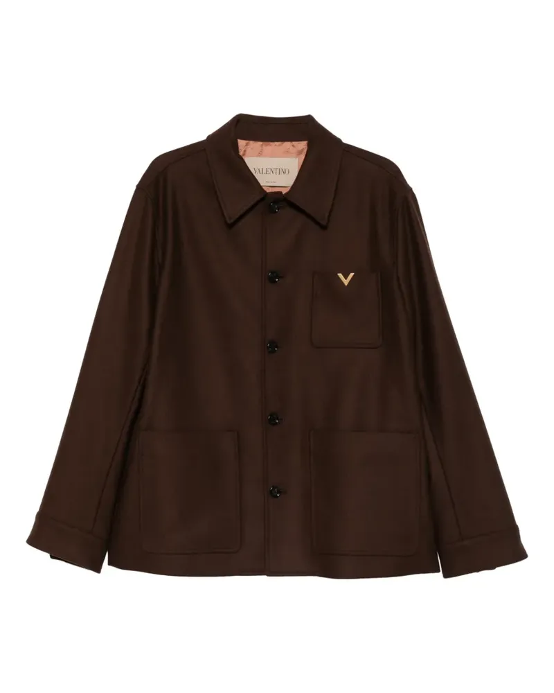 Valentino Garavani Hemdjacke mit VLogo-Schild - Braun Braun