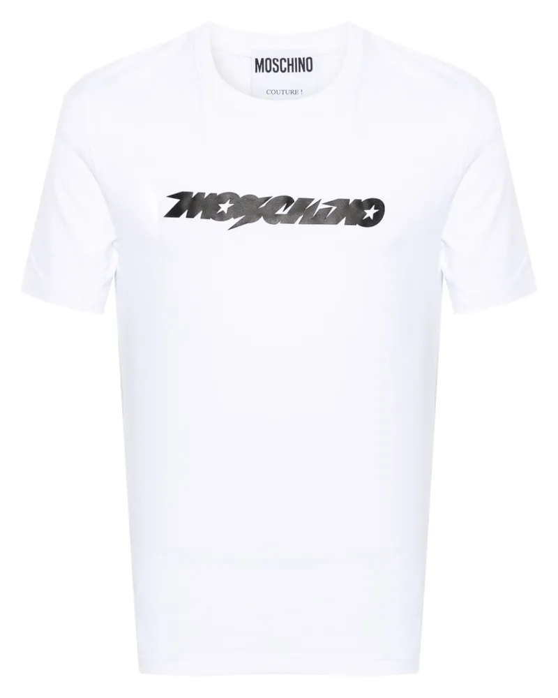 Moschino T-Shirt mit Logo-Print Weiß