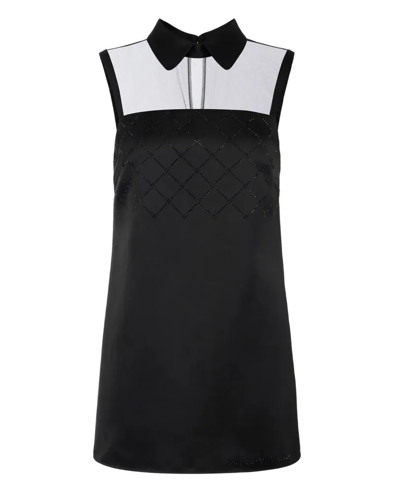 Elisabetta Franchi Minikleid aus Duchess-Satin - Schwarz Schwarz