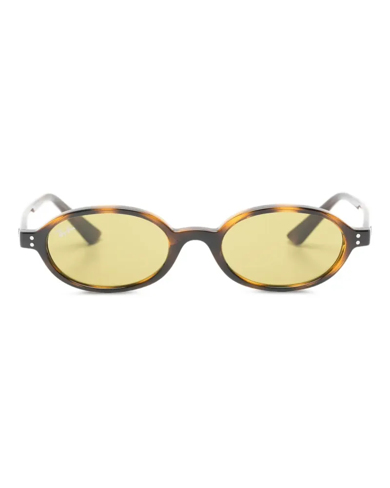 Ray Ban Khal tortoiseshell-effect round-frame sunglasses - Braun Braun