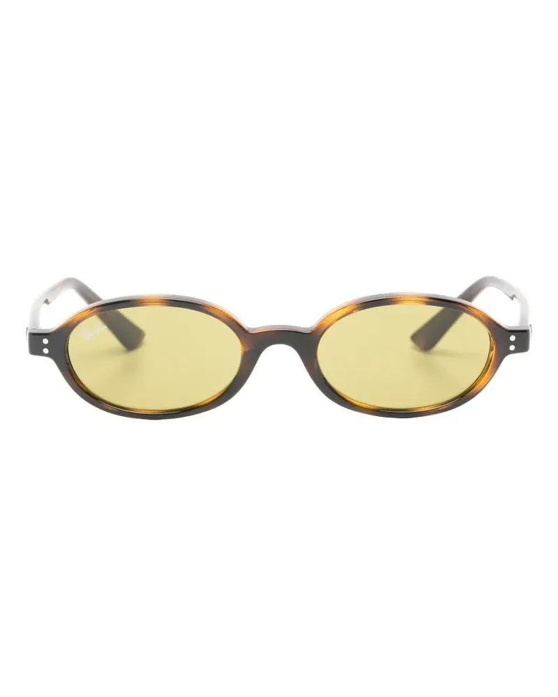 Ray Ban Khal tortoiseshell-effect round-frame sunglasses - Braun Braun
