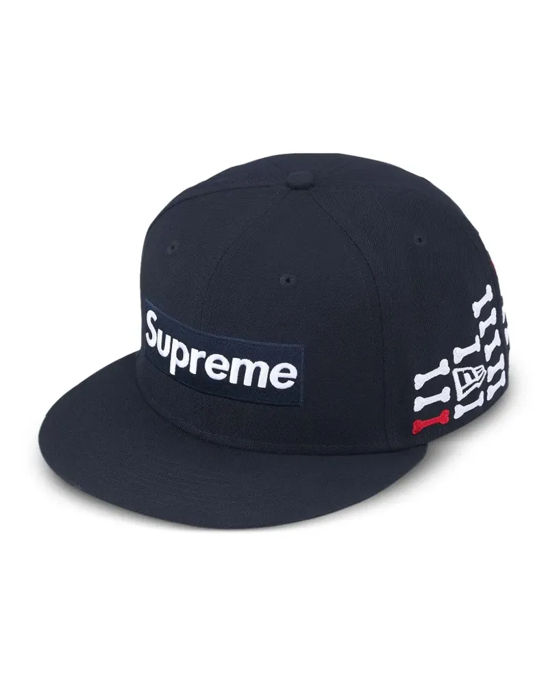 Supreme Being 59Fifty Baseballkappe mit Bone-Patch - Blau Blau