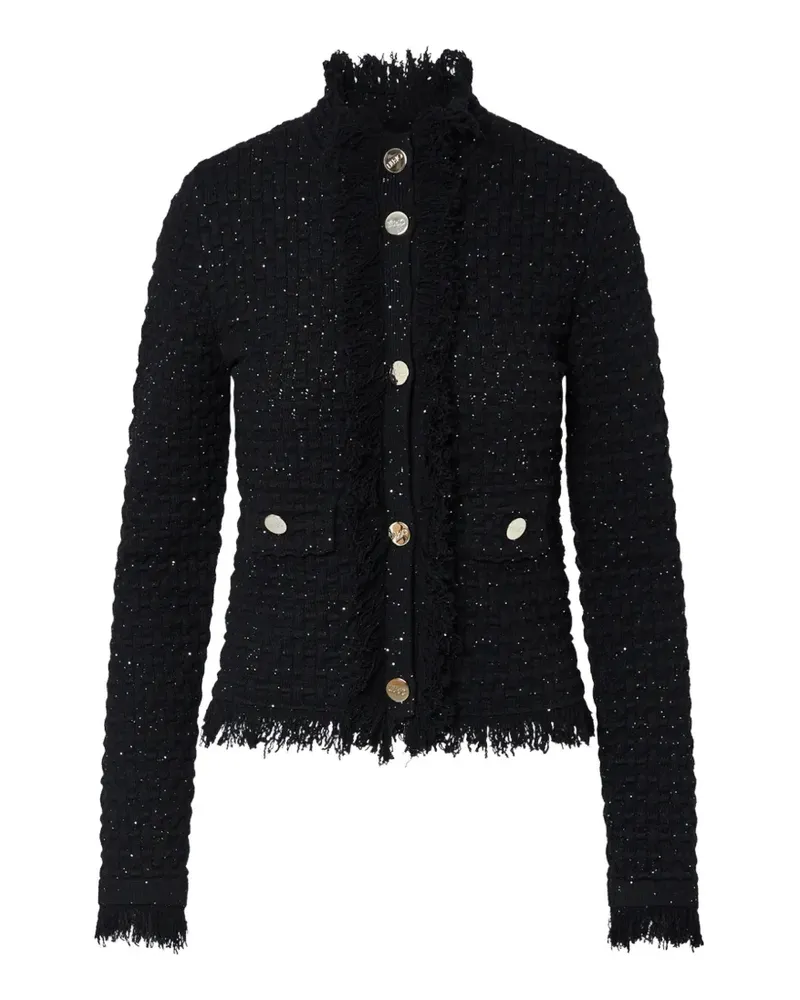 Liu Jo Jacke mit ausgefransten Details - Schwarz Schwarz