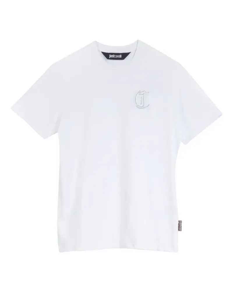 Just Cavalli T-Shirt mit Logo-Stickerei - Weiß Weiß