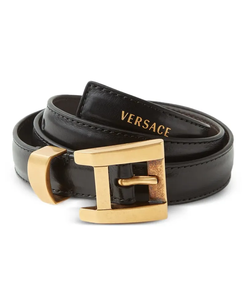 Versace Gürtel aus Leder 2cm - Schwarz Schwarz