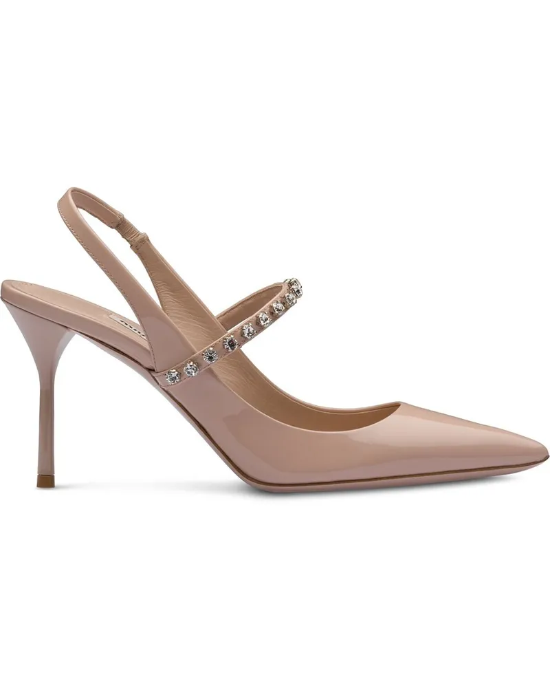 Miu Miu Pumps mit Kristallen Rosa