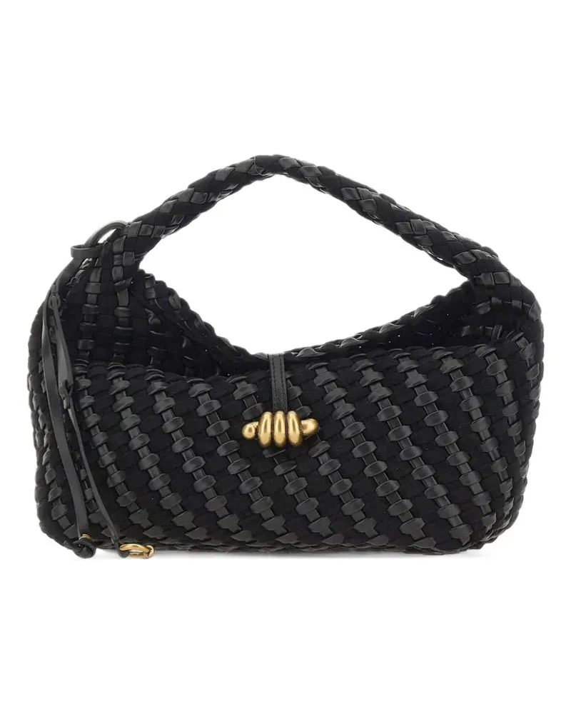 Gianni Chiarini Kleine Aurelie Tote Bag aus geflochtenem Leder - Schwarz Schwarz