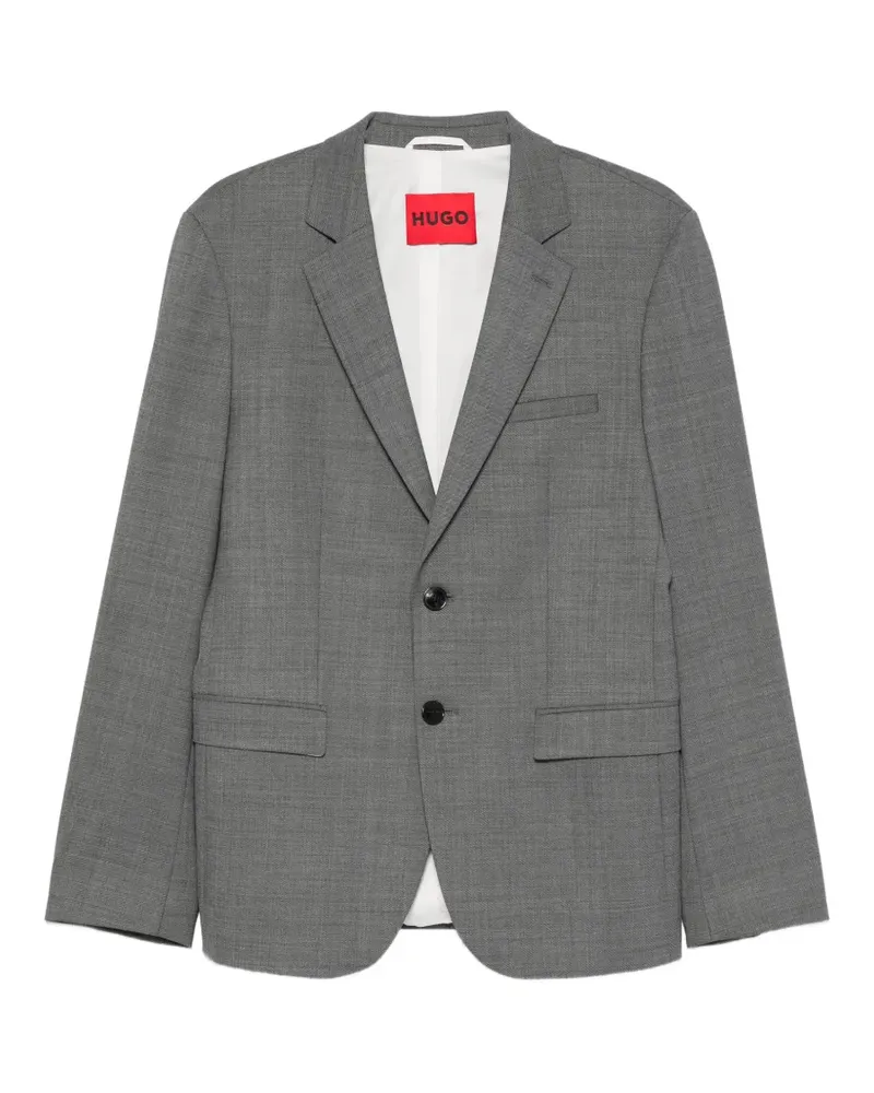 HUGO BOSS single-breasted notched-lapels jacket - Grau Grau