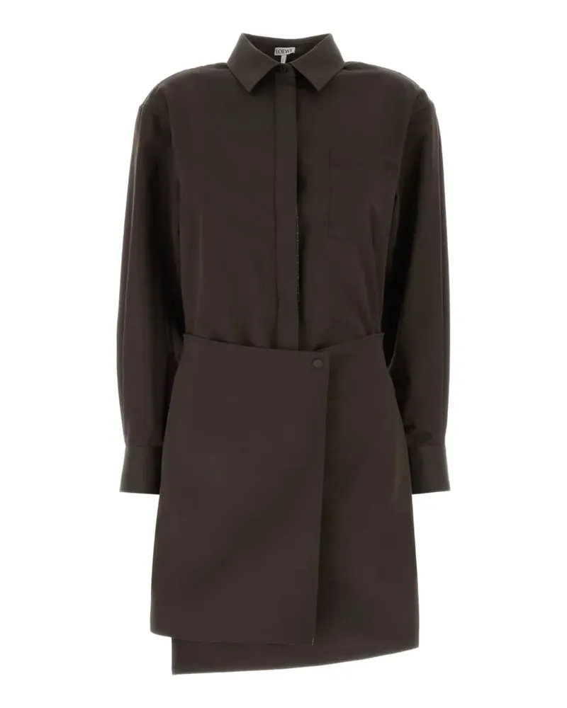 Loewe Minikleid aus Gabardine - Braun Braun