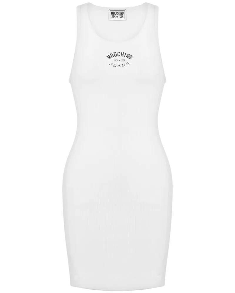 Moschino Minikleid mit Logo-Print - Weiß Weiß
