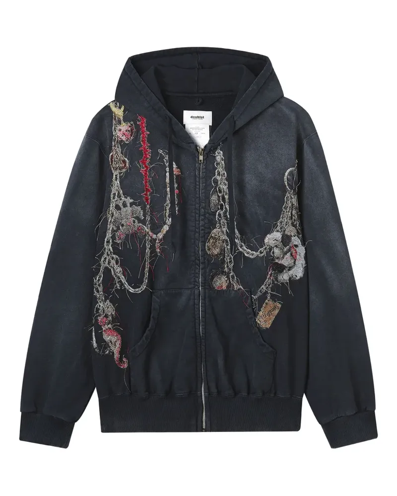 Doublet Verzierte Kapuzenjacke - Grau Grau