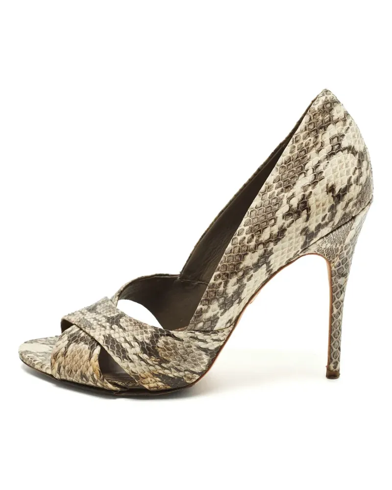 Tory Burch Amira Roccia Pumps mit Schlangen-Effekt - Nude Nude