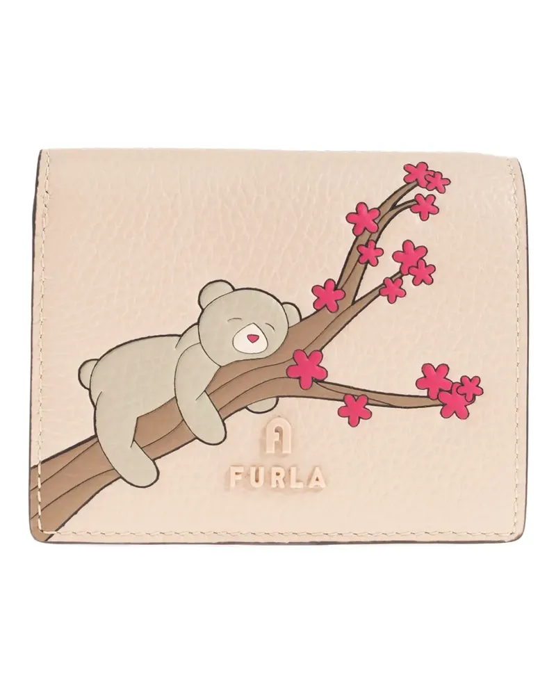 Furla bear-print wallet - Nude Nude