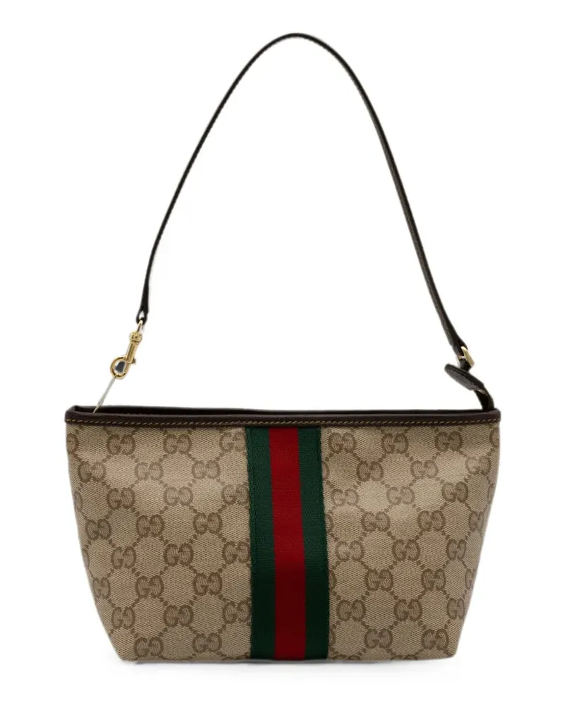 Gucci Kleiner Beutel mit Riemen und Web - Nude Nude
