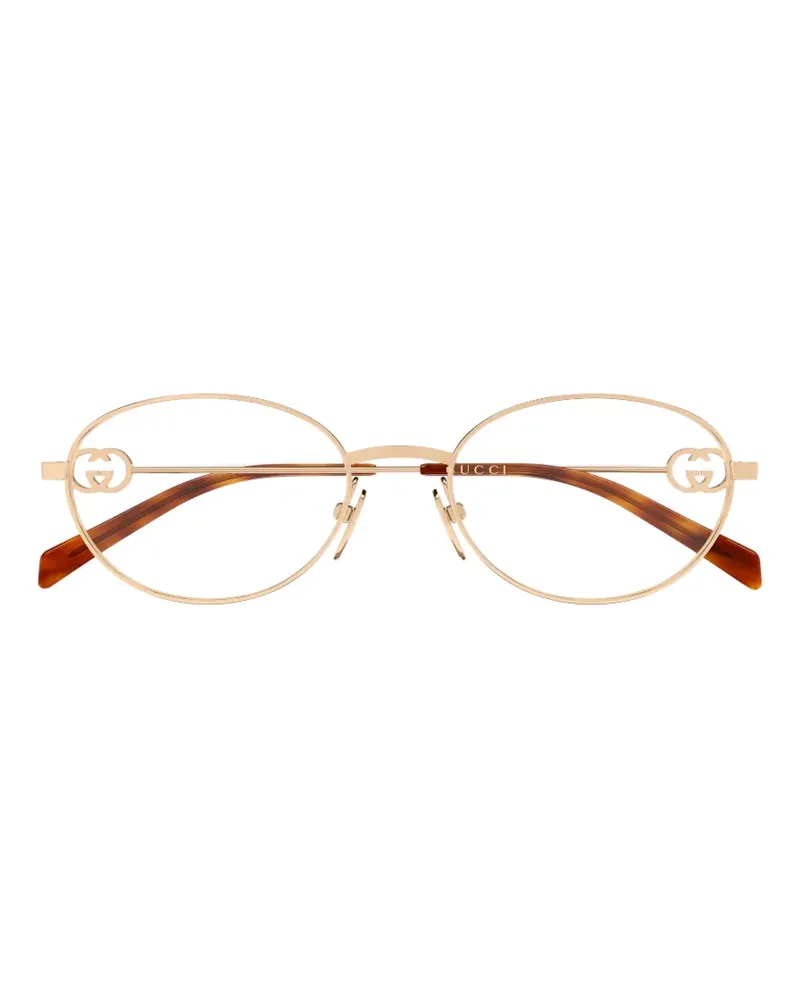Gucci Brille mit ovalem Gestell - Gold Gold